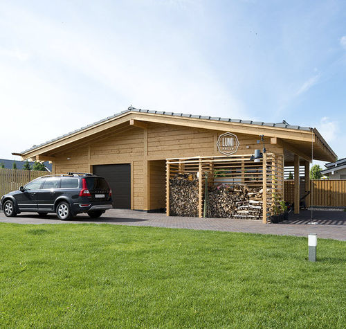 Edificio prefabbricato - FELICITA 44 - Lumi Polar - in legno lamellare / struttura in legno / per garage