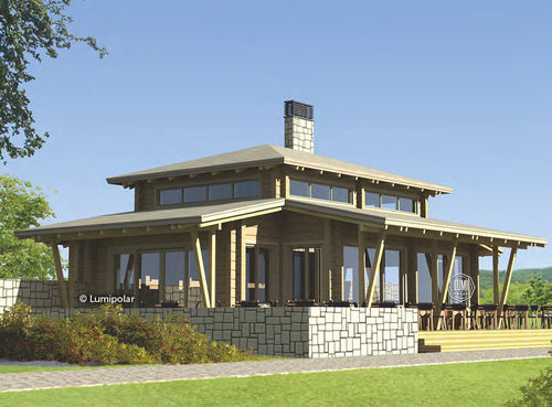 Edificio prefabbricato - BAKU - Lumi Polar - in legno lamellare / per ristorante / contemporaneo