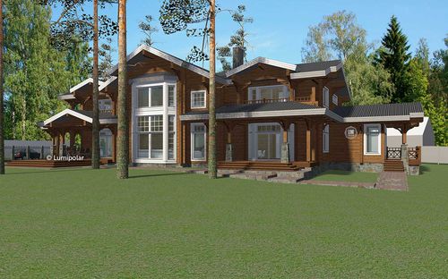 Casa prefabbricata - RUSSKIE UZORY 581 - Lumi Polar - ecologica / a risparmio energetico / contemporanea