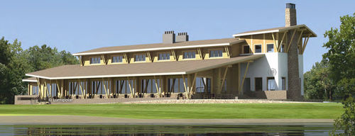 Edificio prefabbricato - LIPNO, CZECH - Lumi Polar - in legno lamellare / struttura in legno / per ristorante