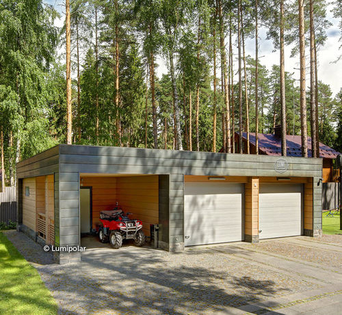 Edificio prefabbricato - PREMIER 135 - Lumi Polar - in legno lamellare / struttura in legno / per garage