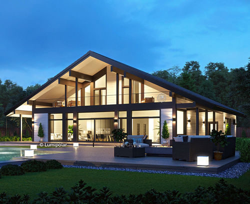 Casa tipo - YLLÄS 393 - Lumi Polar - ecologica / a risparmio energetico / contemporanea