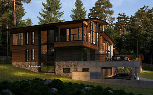 Casa tipo - OPAL 385 - Lumi Polar - ecologica / a risparmio energetico / contemporanea