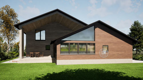 Casa tipo bungalow - DIALOG - Lumi Polar - modulare / contemporanea / a un piano