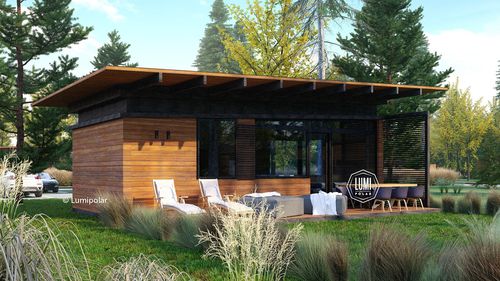 Casa prefabbricata - Neo Click 40 - Lumi Polar - ecologica / a risparmio energetico / contemporanea