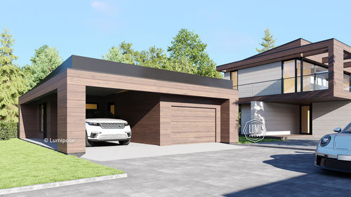 Casa tipo - MÄNTYLÄ 347 - Lumi Polar - moderna / con terrazza / a due piani