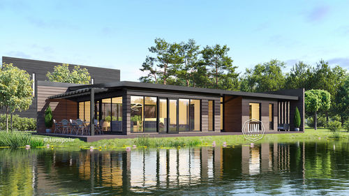 Sauna per uso residenziale - MERIMAID 105 - Lumi Polar - contract / in legno / da interno
