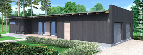 Edificio modulare - CASCADE 151 - Lumi Polar - in legno / per garage