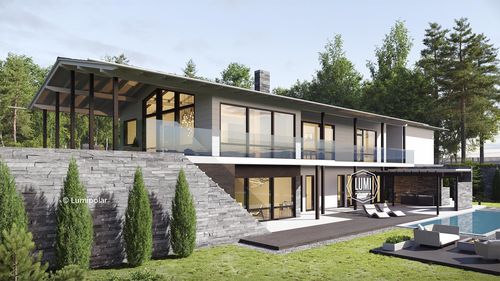 Casa prefabbricata - MARGO 257 - Lumi Polar - contemporanea / con terrazza / a due piani