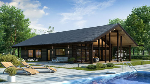 Casa prefabbricata - GUSAR 191 - Lumi Polar - contemporanea / con terrazza / in legno