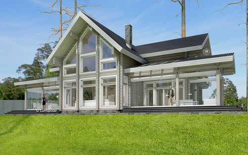 Casa prefabbricata - BARSKIY DAR 345 - Lumi Polar - contemporanea / in legno / in vetro