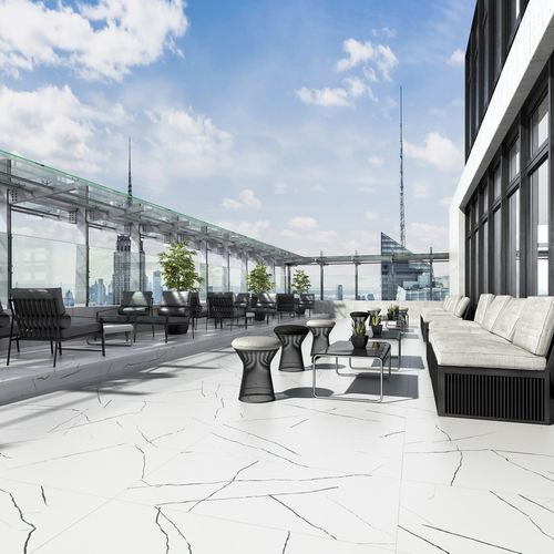 Piastrella in gres porcellanato - MARKINA BIANCO - Exagres - opaca / smaltata / da interno