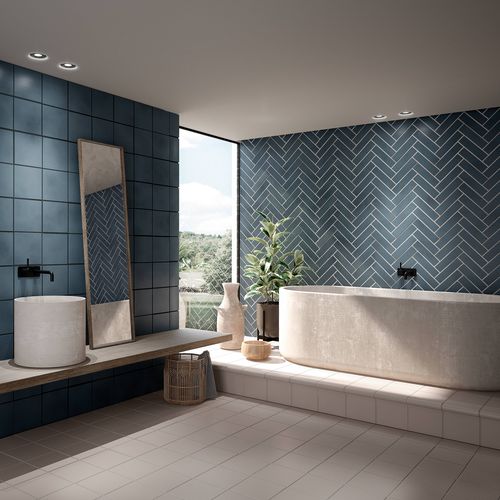 Piastrella in gres porcellanato - ORDESA AZUL CLÁSICO - Exagres - levigata / per interni / da bagno