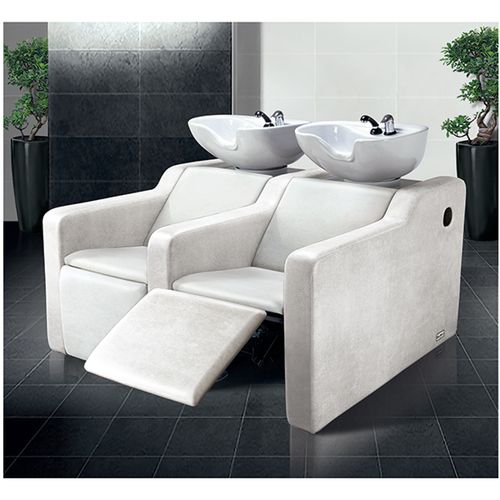 Lavatesta con poggiapiedi - IMPERIAL - Ceriotti - in ceramica / in pelle / 1 posto