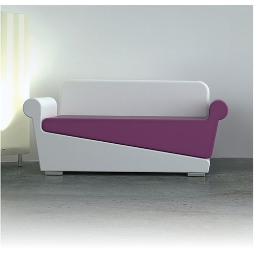 Divano contemporaneo - STAND BY - Ceriotti - in vinile / in schiuma di poliuretano / con braccioli