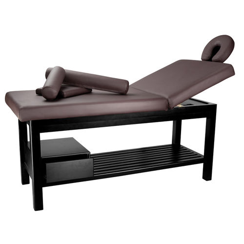 Lettino per massaggi fisso - 03032 - INDUSTRIAS ORIOL - in legno / con contenitore / contract