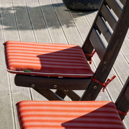 Cuscino per sedia - CROSSING - Pircher - per esterni / rettangolare / a righe