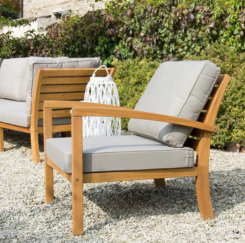 Poltrona contemporanea - FLOR - Pircher - in tessuto / in legno / con cuscino rimovibile