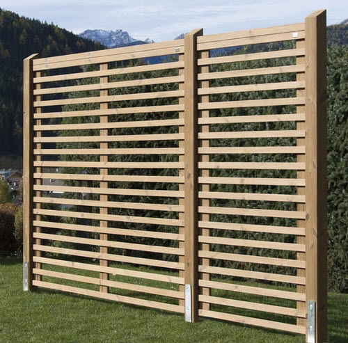 Recinzione a sbarre - BREVA - Pircher - da giardino / in pino / classica