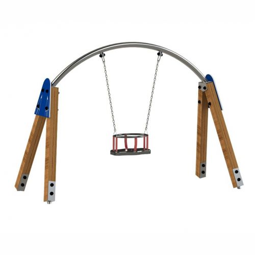 Altalena in metallo - PSYCHE - Bragmaia - in legno / in HDPE / per parco giochi