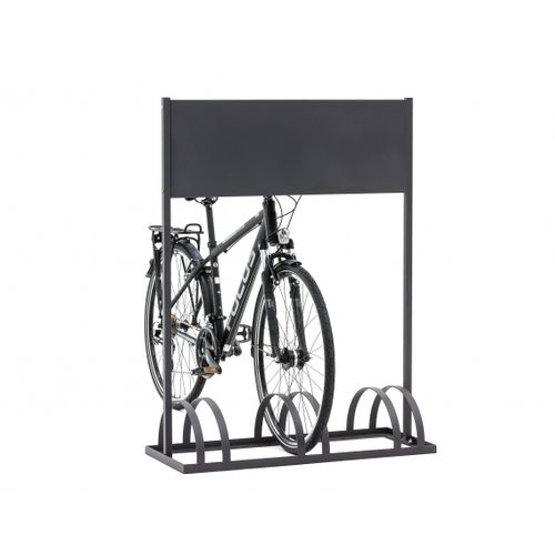 Rastrelliera per biciclette a pavimento - NR. 10082 series - Ekikranj - pubblicitaria / per spazi pubblici / in acciaio galvanizzato