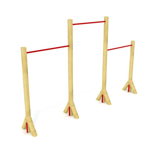 Barra di trazione tripla - MAE-004 - Mertoglu - in legno / da esterno / per parco giochi