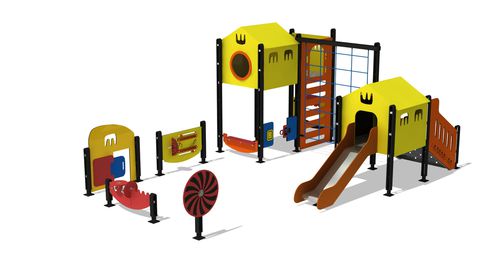 Struttura ludica per parco giochi - duki - Mertoglu - per edifici pubblici / in HDPE / in metallo