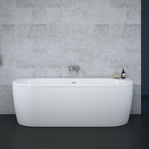 Vasca da bagno ovale - SLIM WALL - Aquaestil plus - da appoggio / in acrilico / termale