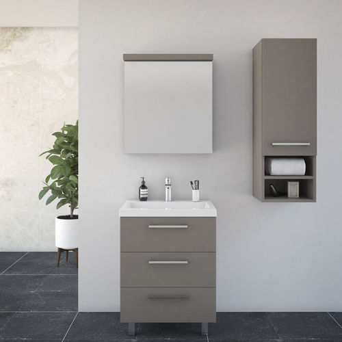 Mobile lavabo doppio - ASTRA - Aquaestil plus - da appoggio / in MDF / in metallo