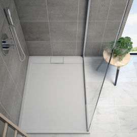 Piatto doccia rettangolare - SHINY - Aquaestil plus - piastrellabile / in marmo / antiscivolo