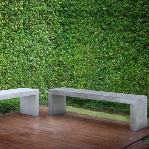 Panca da giardino classica - REGULAR - Modern Line - in calcestruzzo / fatta a mano