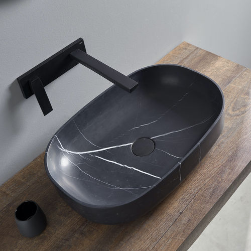 Lavabo da appoggio - PAGE MARQUINA - Riluxa - in marmo / ovale / senza foro