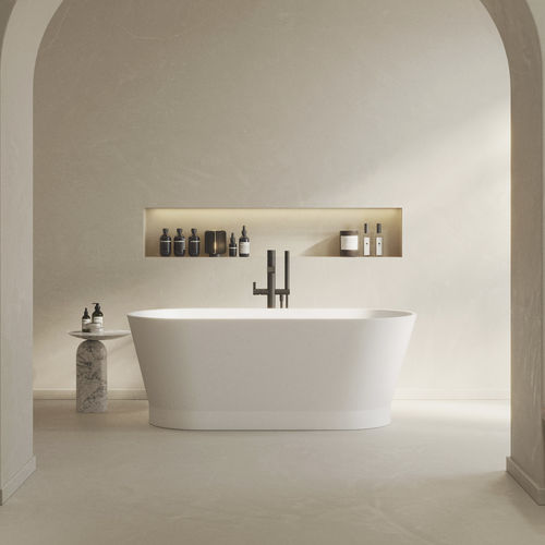Vasca da bagno ovale - NEVERS - Riluxa - da appoggio / per ambiente abitativo / in Solid Surface