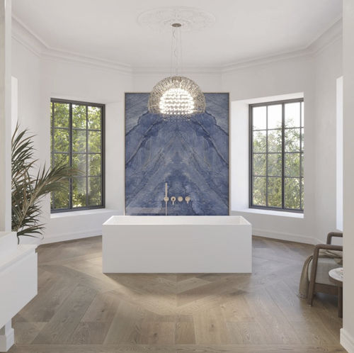 Vasca da bagno da appoggio - BIHAM - Riluxa - per ambiente abitativo / in Solid Surface / contemporanea