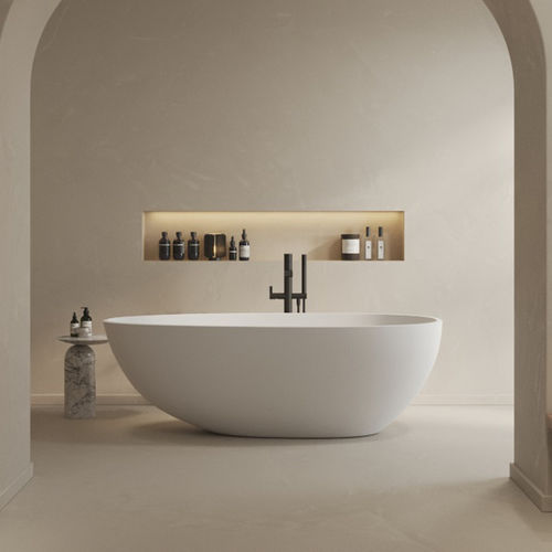 Vasca da bagno ovale - TOULOUSE - Riluxa - da appoggio / per ambiente abitativo / in Solid Surface