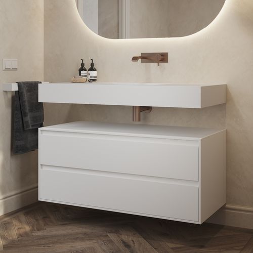 Mobile basso da bagno - GAIA CLASSIC 2SP - Riluxa - da parete