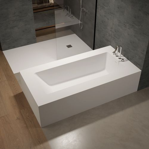 Vasca da bagno per ambiente abitativo - AQUILA 3 - Riluxa - in Corian® / contemporanea / bianca
