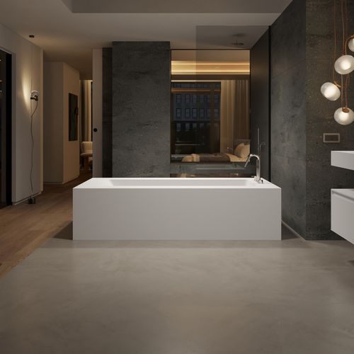 Vasca da bagno da appoggio - AQUILA 4 - Riluxa - per ambiente abitativo / in Corian® / contemporanea