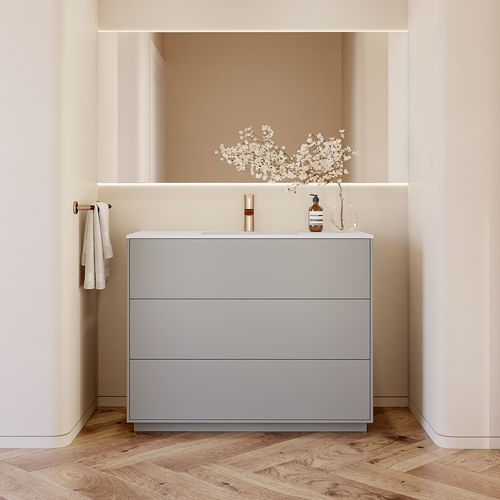 Mobile lavabo da appoggio - GAIA VANITY UNIT - Riluxa - in MDF / contemporaneo / senza ante