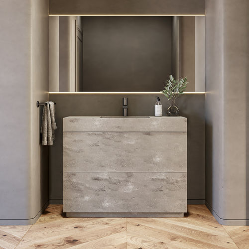 Mobile lavabo da appoggio - GAIA VANITY CORIAN® - Riluxa - in Corian® / contemporaneo / senza ante