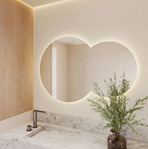 Specchio da bagno a muro - ECLIPSE - Riluxa - per uso contract / per hotel / per spa