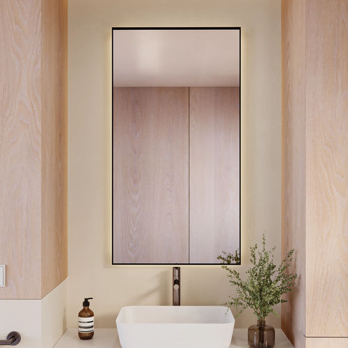 Specchio da bagno a muro - ATLAS - Riluxa - per servizi sanitari / contemporaneo / rettangolare