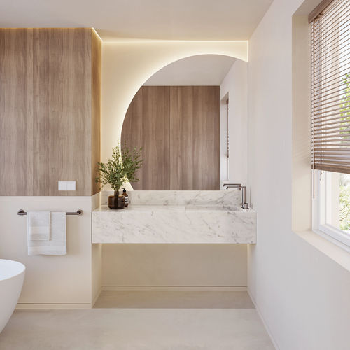 Specchio da bagno a muro - ALBA - Riluxa - per uso contract / per hotel / per servizi sanitari