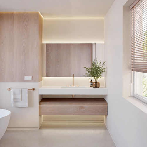 Specchio da bagno a muro - ASTRO - Riluxa - contract / per bagno pubblico / contemporaneo