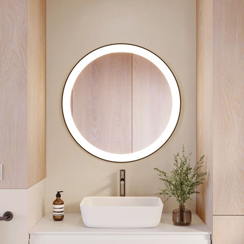 Specchio da bagno a muro - SELENE - Riluxa - per servizi sanitari / contemporaneo / rotondo