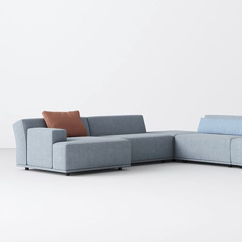Divano modulare - BOROUGH - STUDIO TK - contemporaneo / in tessuto / con braccioli