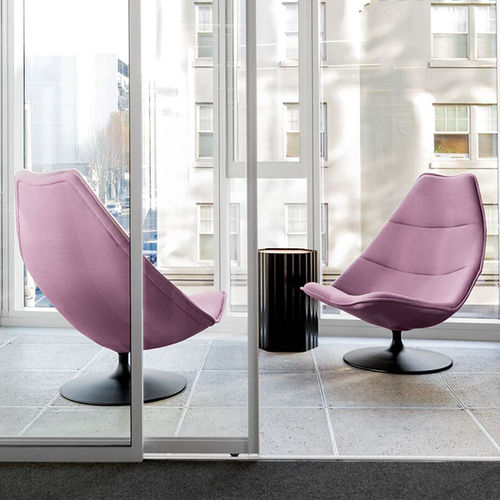 Poltrona contemporanea - F500 SERIES - STUDIO TK - in tessuto / a schienale alto / nera