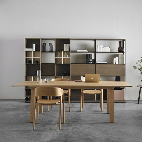 Tavolo contemporaneo - Mitis - STUDIO TK - in legno / con supporto in legno / rettangolare