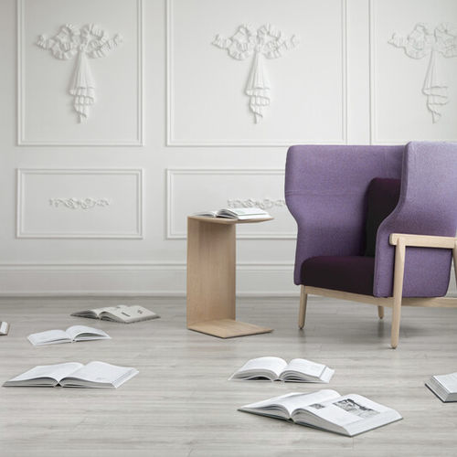 Tavolo d'appoggio contemporaneo - BOROUGH - STUDIO TK - impiallacciato in legno / in laminato / con supporto in legno