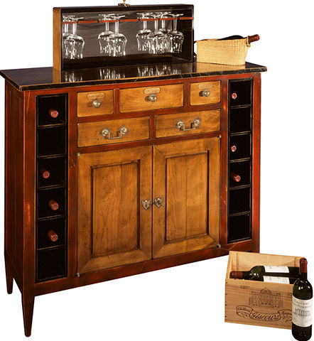 Mobile bar classico - CP-077B - Félix Monge - in legno / su misura / con sportello battente